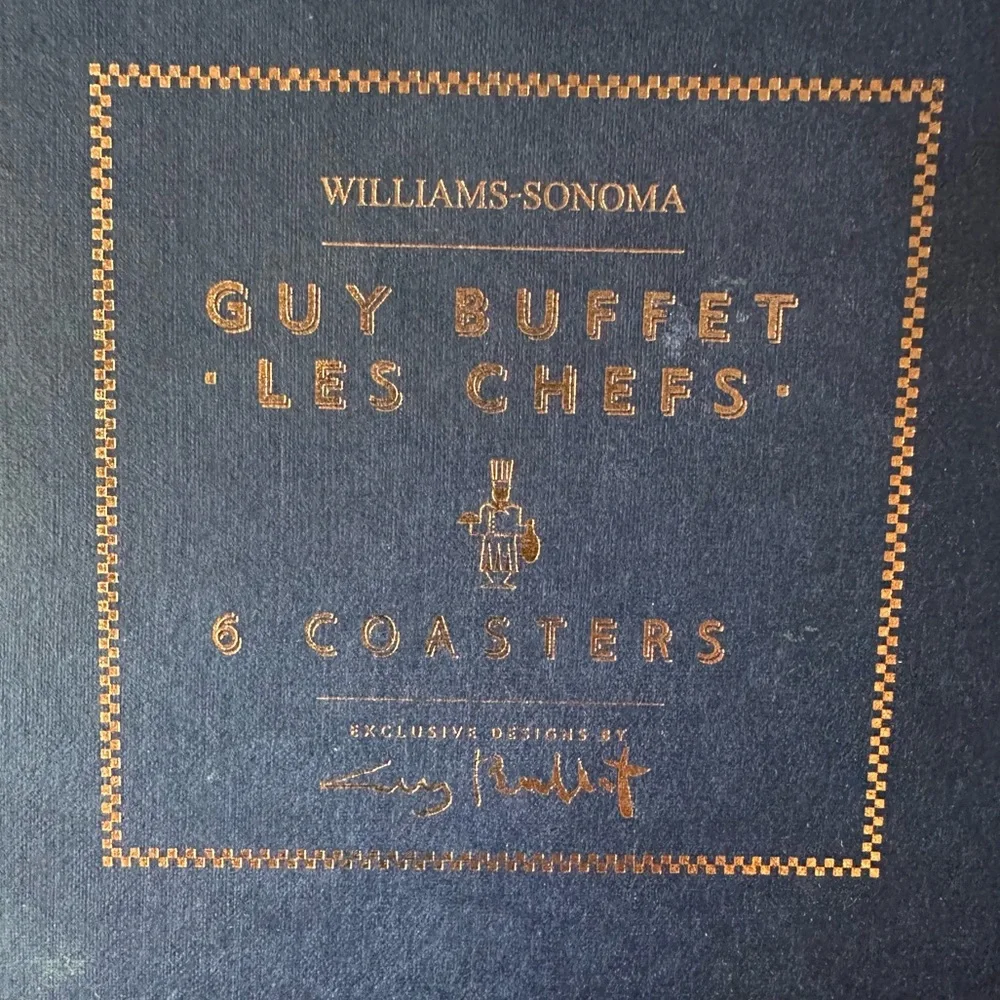 Williams-Sonoma Guy Buffett ‘Les Chefs’ Coaster Set (6)